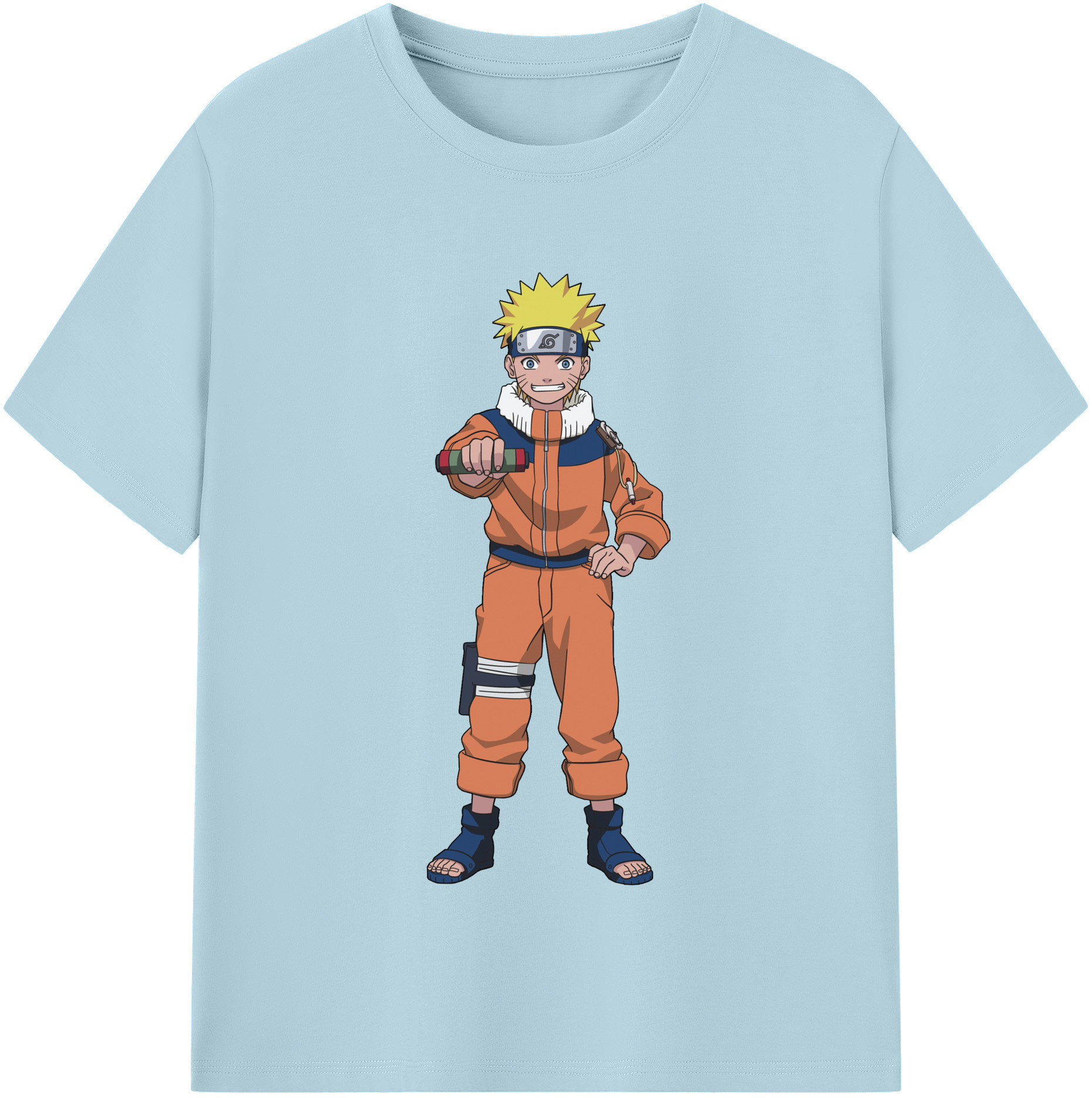 （画像用） NARUTO -ナルト- うずまき ナルト Uzumaki Naruto 綿100％半袖Tシャツ（フロントプリント）